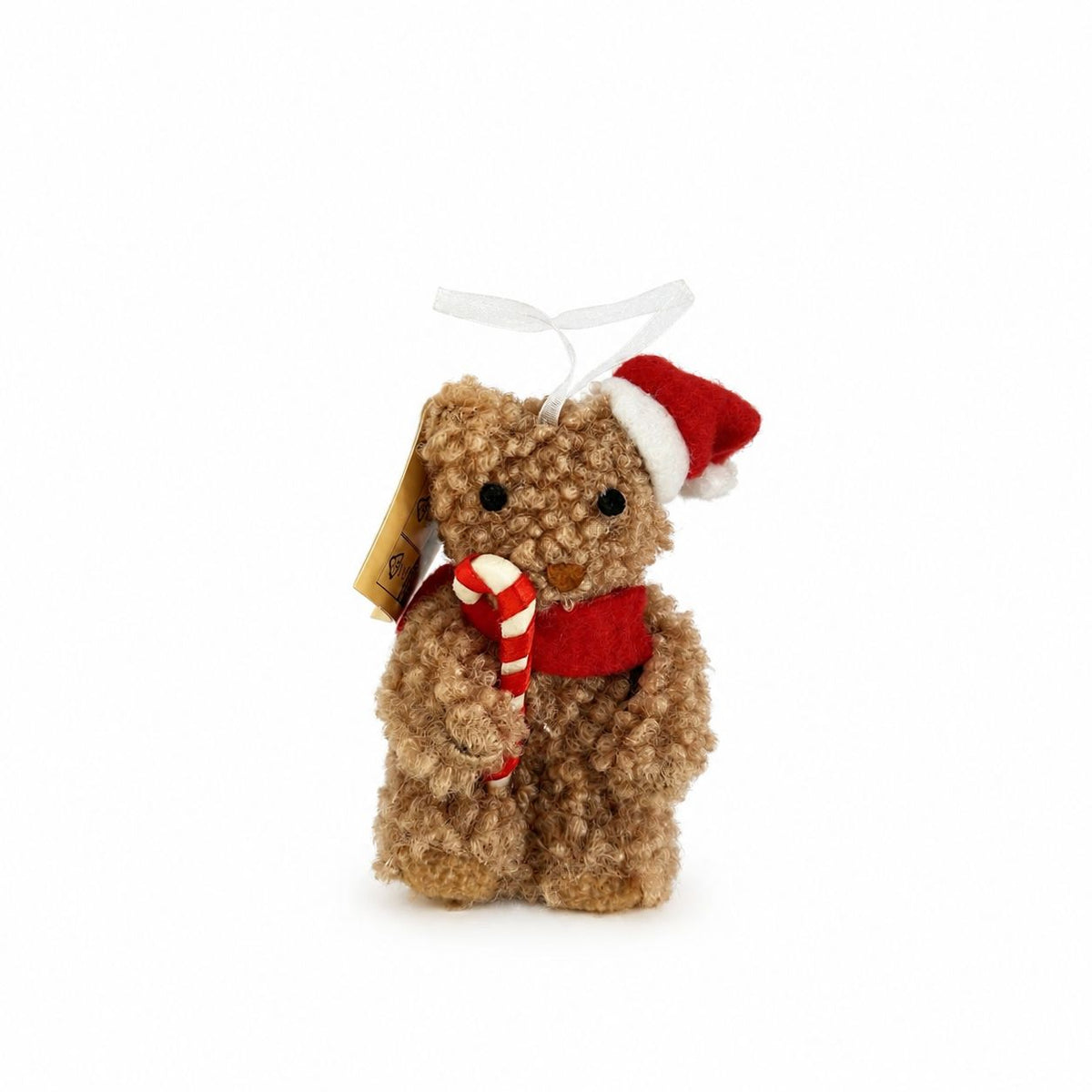 Ornament de Crăciun – Ursuleț cu bastonaș 11 cm