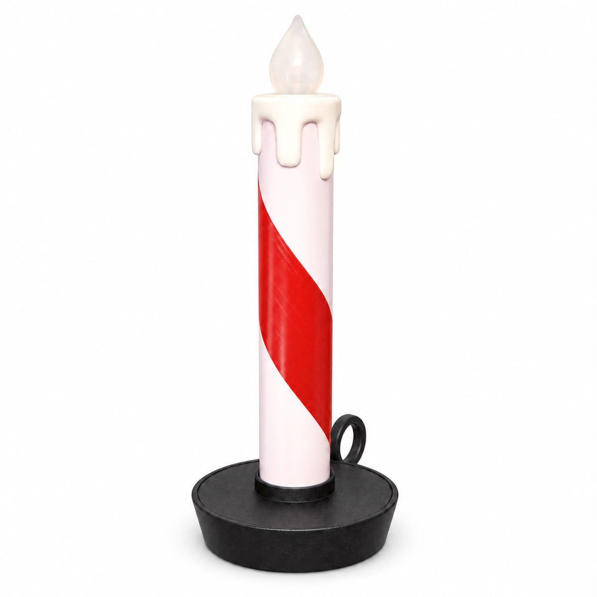 Lumânare decorativă LED spiralată – Alb și roșu 20 cm