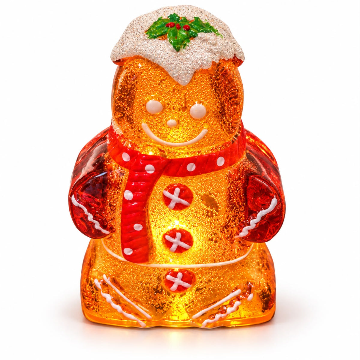Figurină luminoasă LED – Omuleț din turtă dulce 10 cm