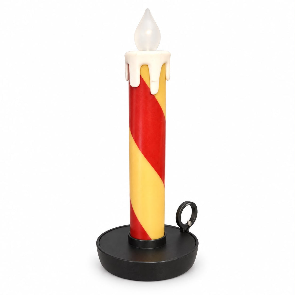 Lumânare decorativă LED spiralată – Roșu și galben 20 cm