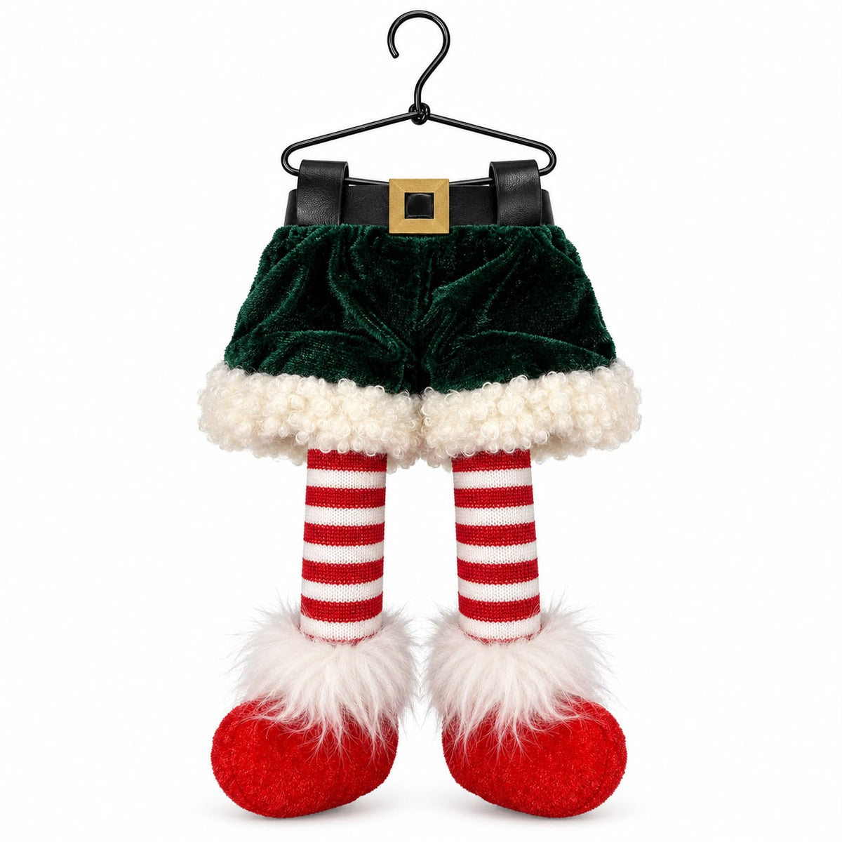 Decorațiune de agățat – Picioare de spiriduș cu fustă verde 22 cm