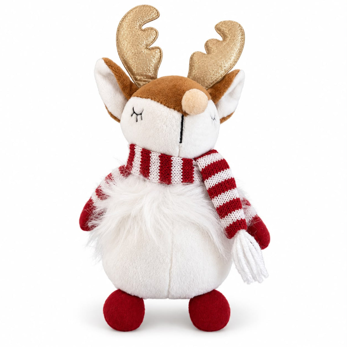 Figurină ren de Crăciun – Alb și roșu 25 cm