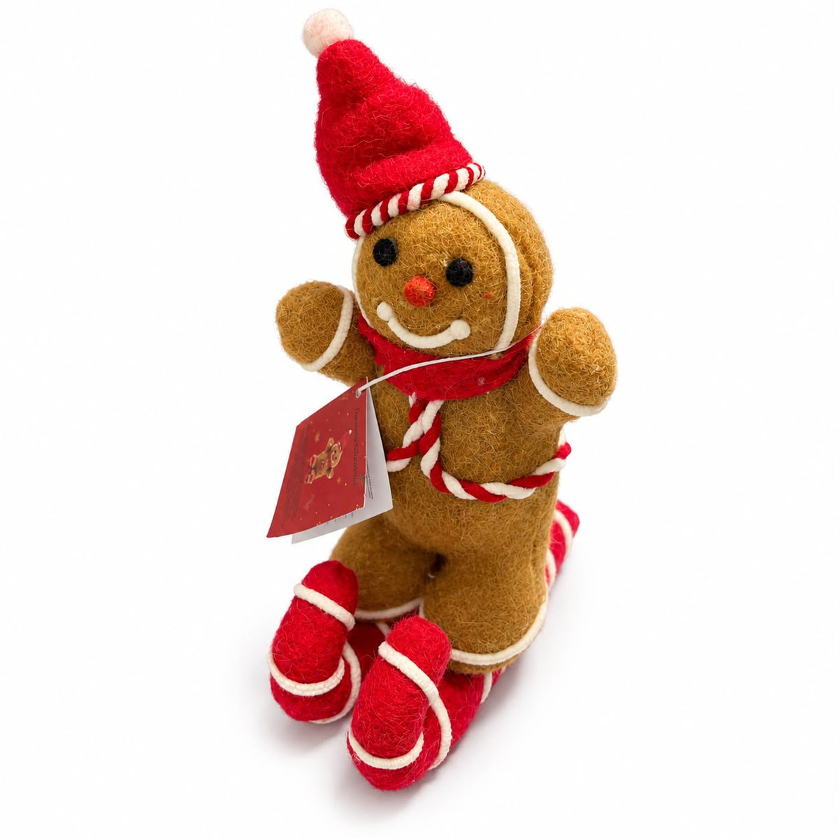Figurină decorativă Turtă Dulce cu accesorii roșii 25 cm