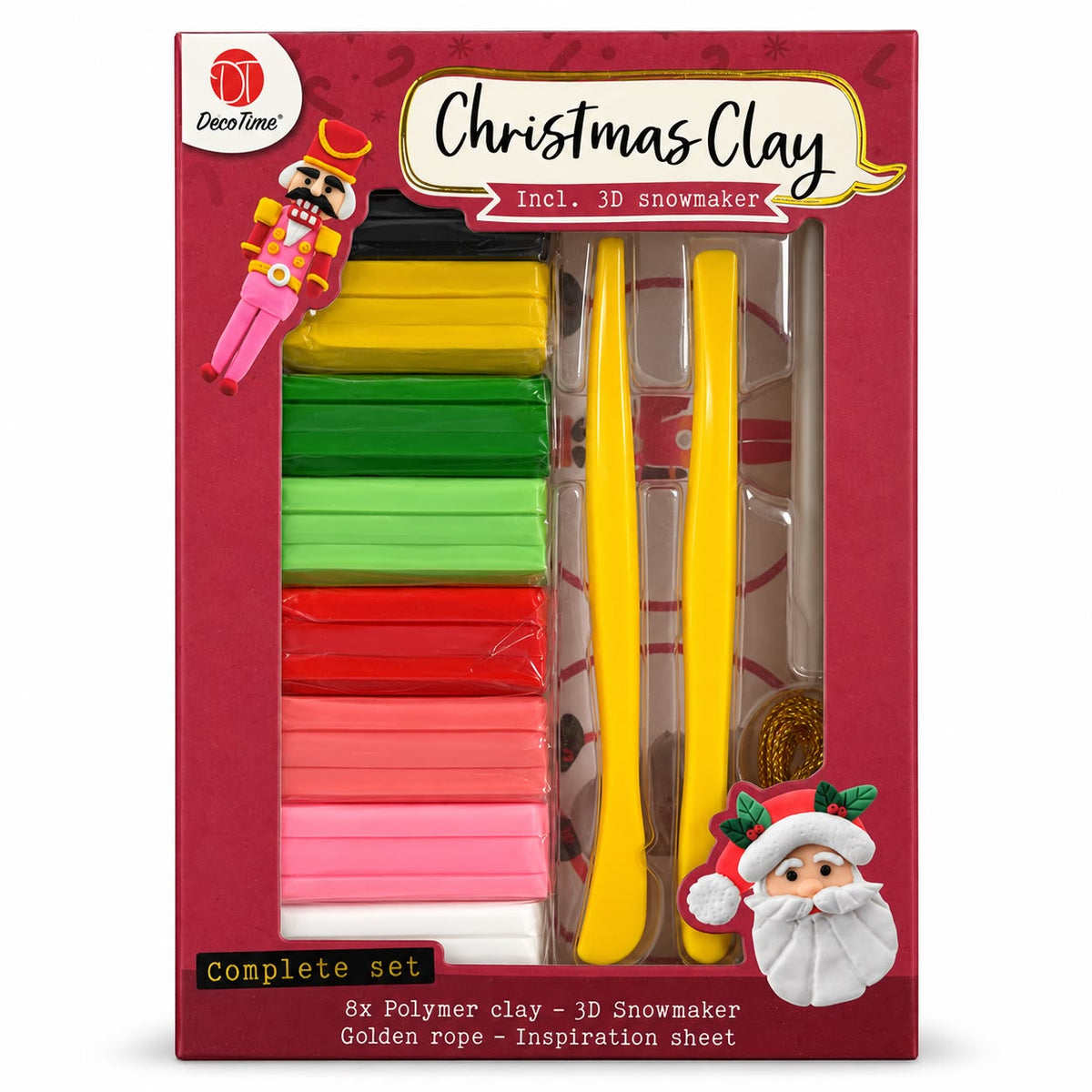 Set creativ DecoTime Christmas Clay – Culori festive