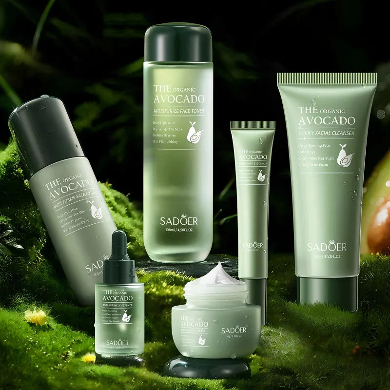 SADOER Organic Avocado – Set cadou cu 6 produse de îngrijire cu avocado organic