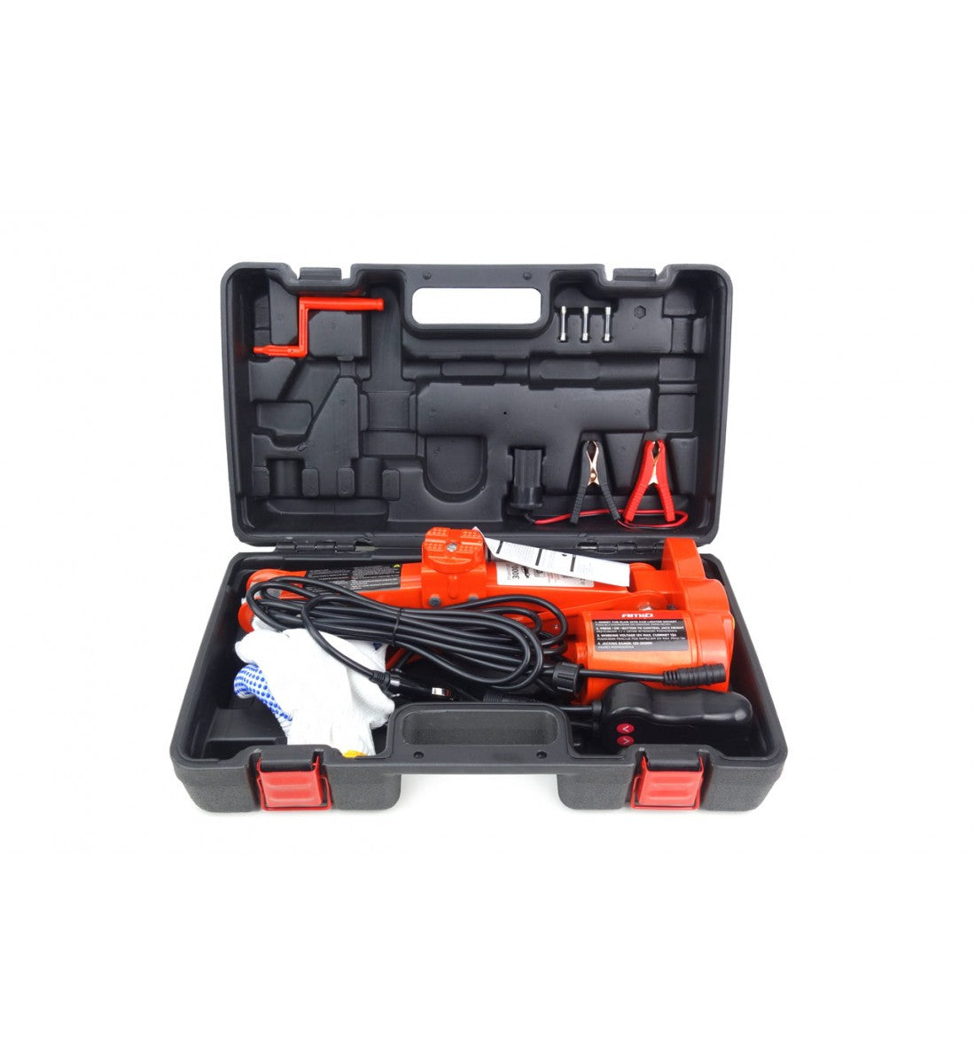 Cric electric tip foarfecă cu telecomandă și KIT de reparare 3T 12V