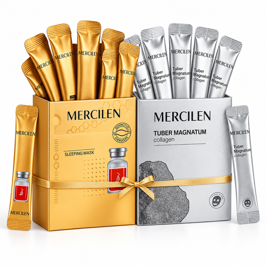 Set măști faciale de noapte MERCILEN – Sleeping Mask și Tuber Magnatum Collagen