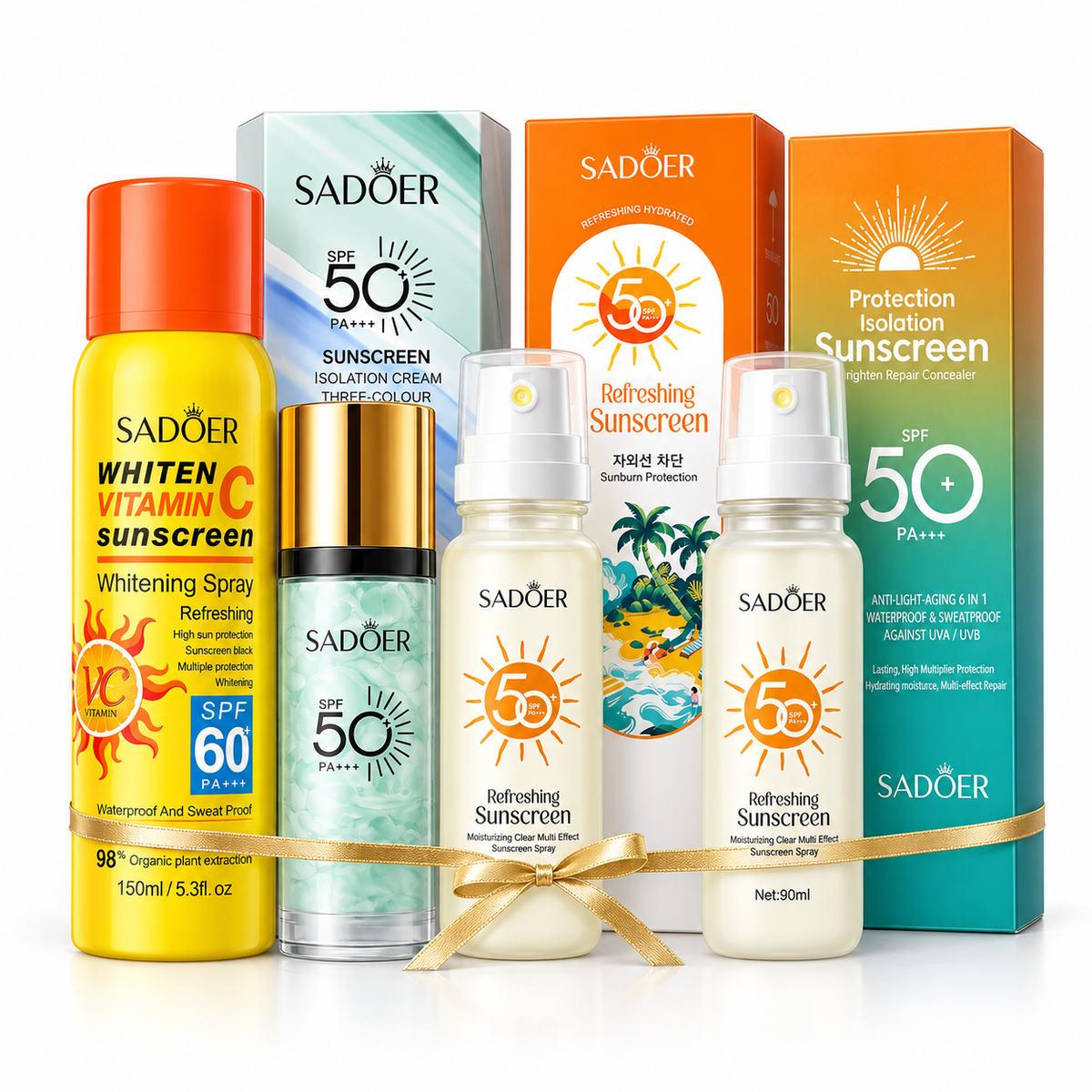 Gama intreagă de protecție solară SADOER – 4 produse