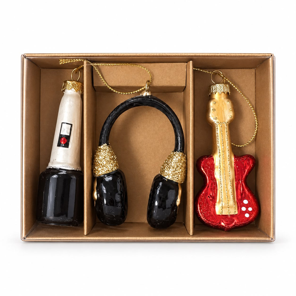 Set 3 ornamente de Crăciun – Tematică muzică