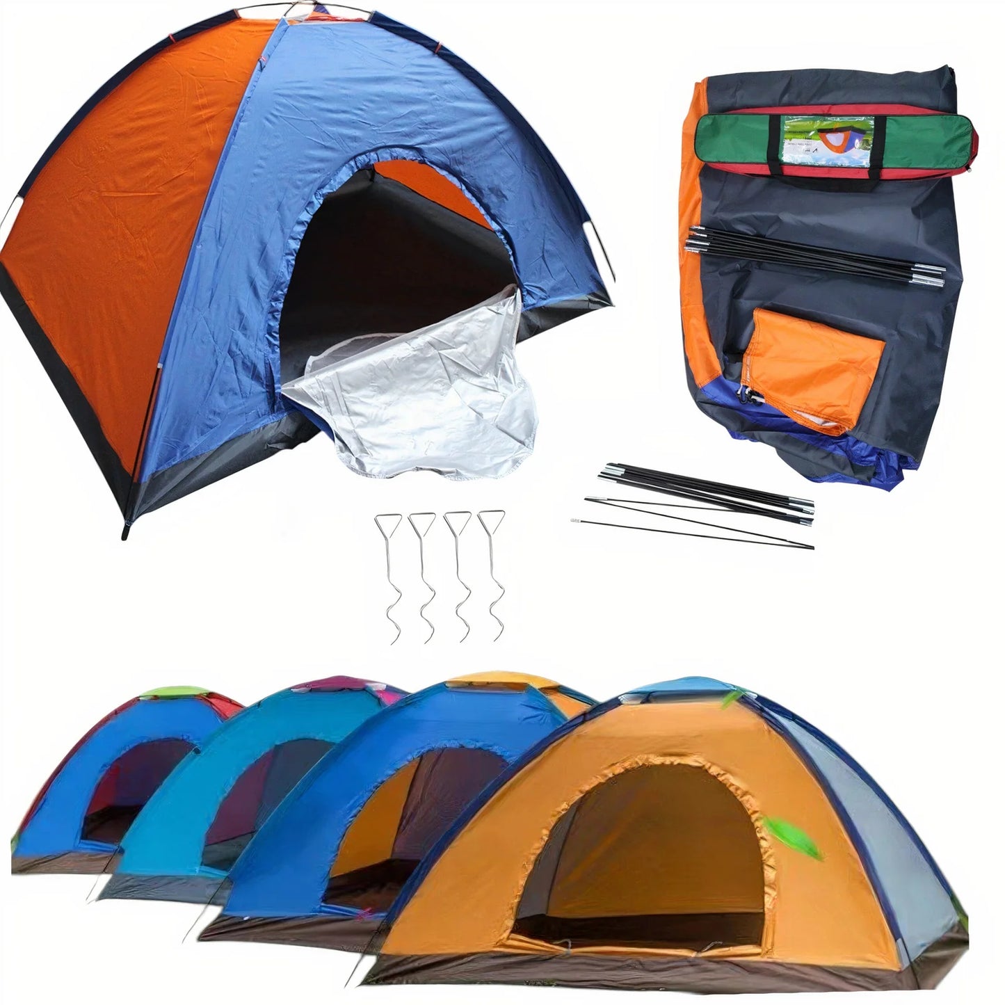 Cort Camping 1x2x1.1m cu Plasa de Tantari cu Fermoar, Impermeabil