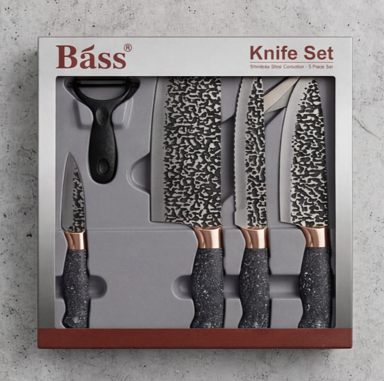 Set cuțite 6 Piese BASS Gri