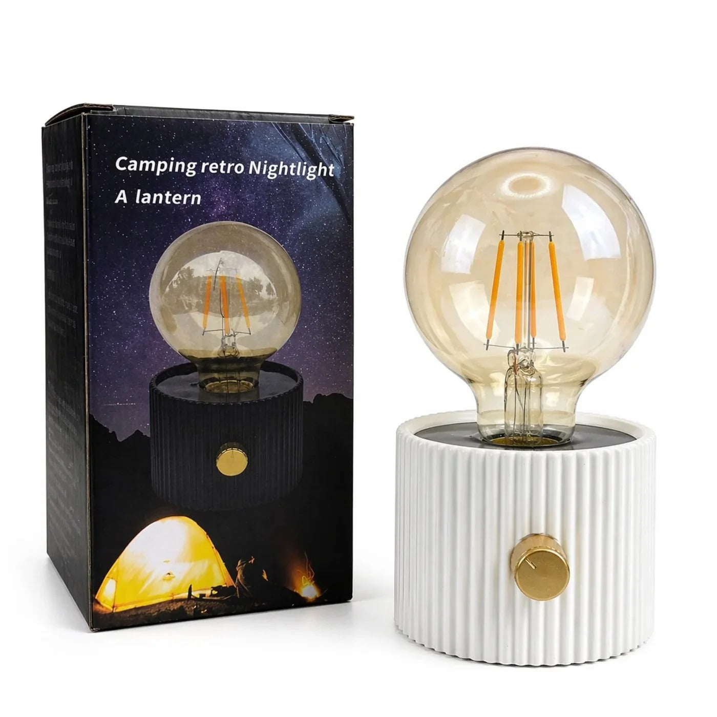 Lampă LED Decorativa 15.5x8.5cm, cu Buton Reglare Intensitate, Lumină Caldă, Incărcare USB