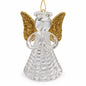 Decorațiune pentru brad – Îngeraș transparent cu aripi aurii 10cm