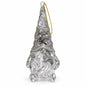 Decorațiune pentru brad – Spiriduș transparent cu sclipici argintiu 10cm