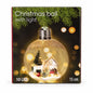 Glob Decorativ de Crăciun cu Iluminare – 10 LED, 15 cm