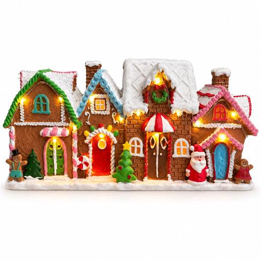 Sat de Crăciun cu Lumini și Muzică – Model Multicolor