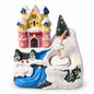 Sat de Crăciun Luminos cu Castel și Balerină Rotativă 12x9,5x13 cm