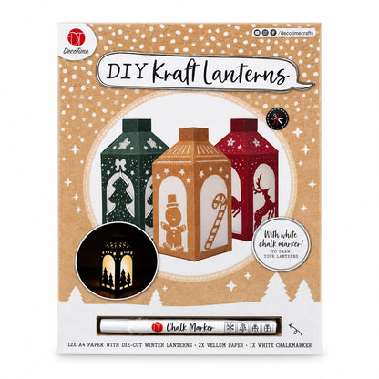 Set creativ DIY – felinare decorative de iarnă