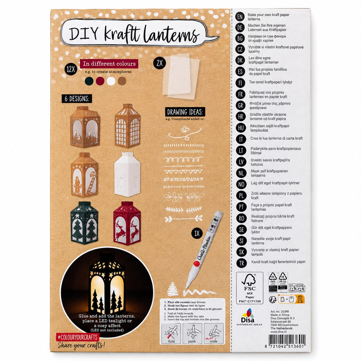 Set creativ DIY – felinare decorative de iarnă
