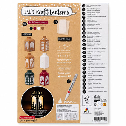 Set creativ DIY – felinare decorative de iarnă