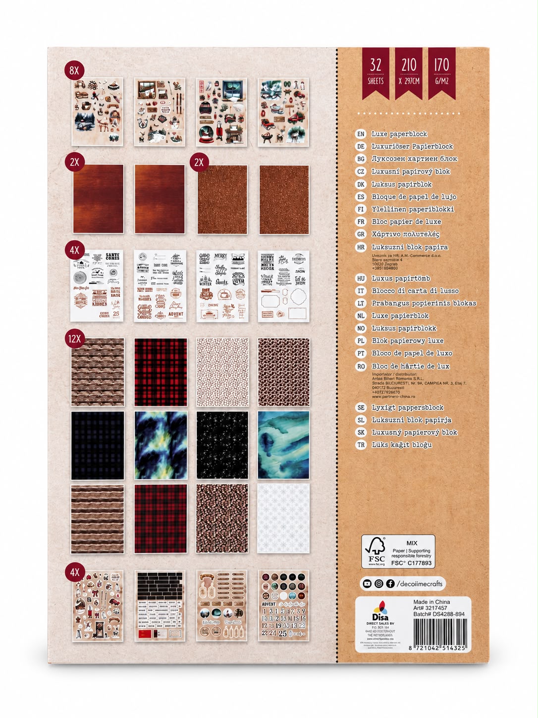 Bloc creativ Luxe Paperblock A4 – 32 coli