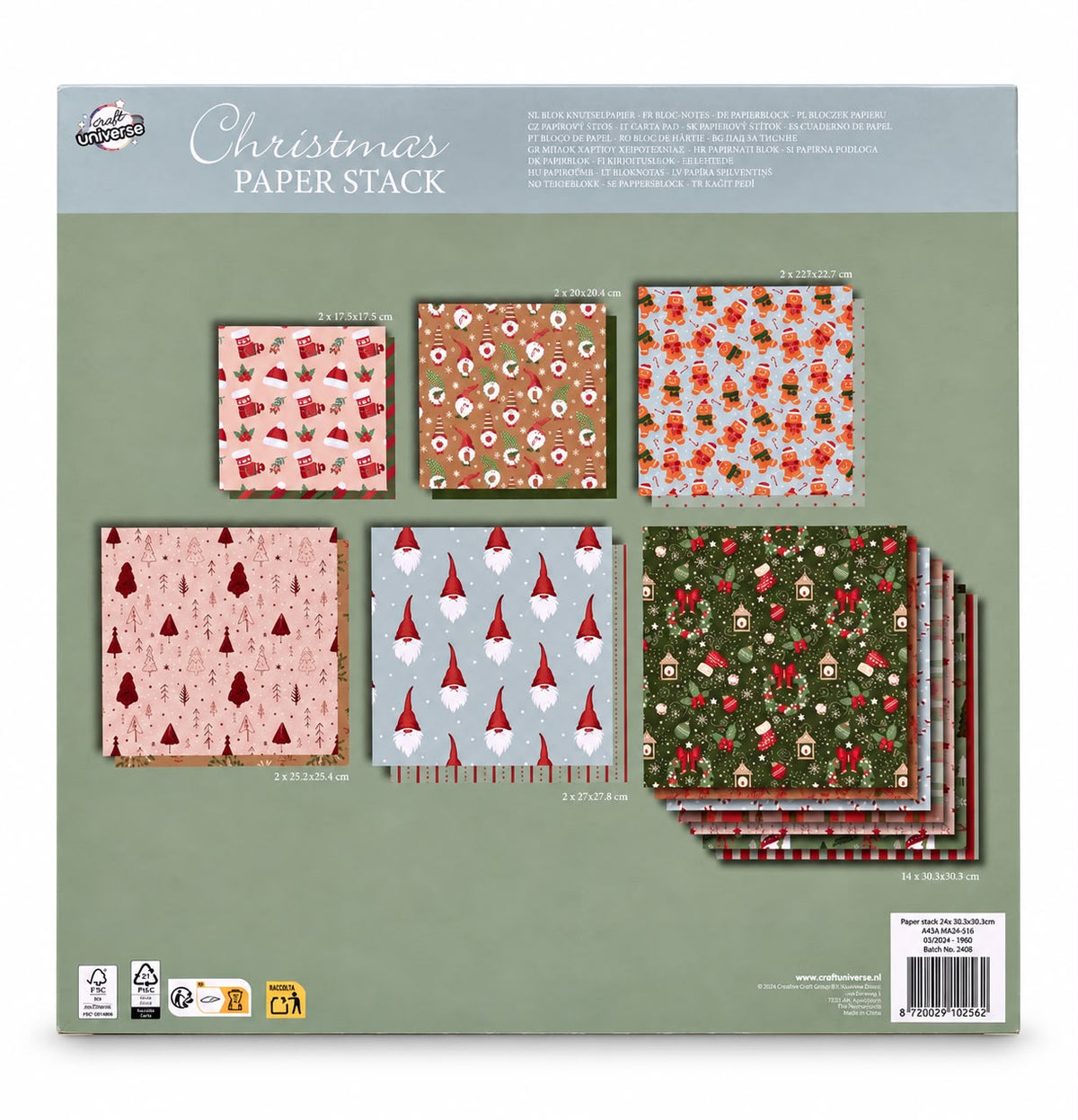 Set hârtie decorativă de Crăciun – Spiriduși