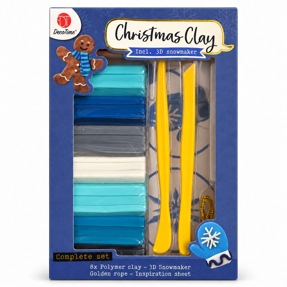 Set creativ DecoTime Christmas Clay – Nuanțe albastre