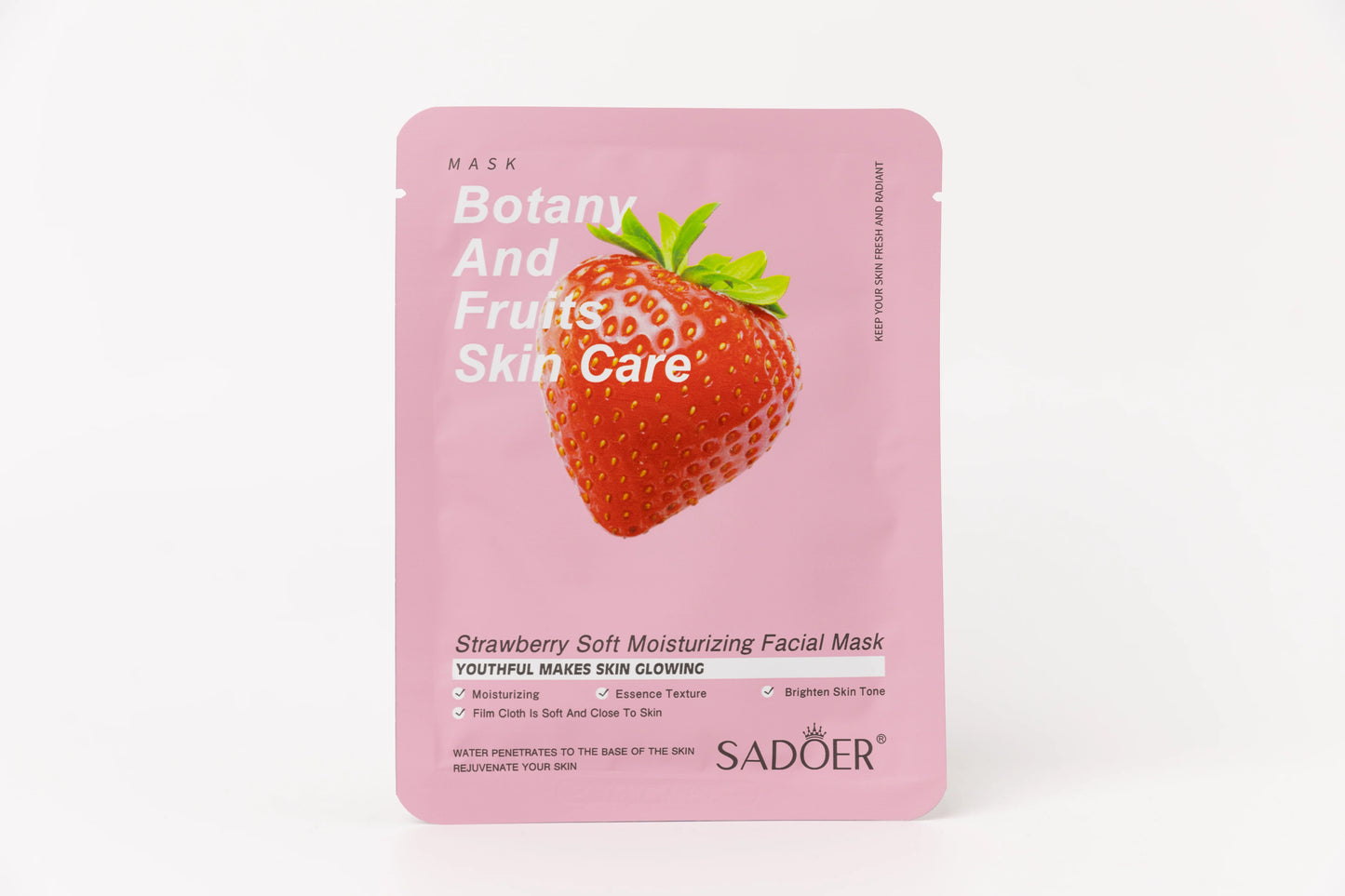 SADOER Botany And Fruits Strawberry Soft Moisturizing Facial Mask