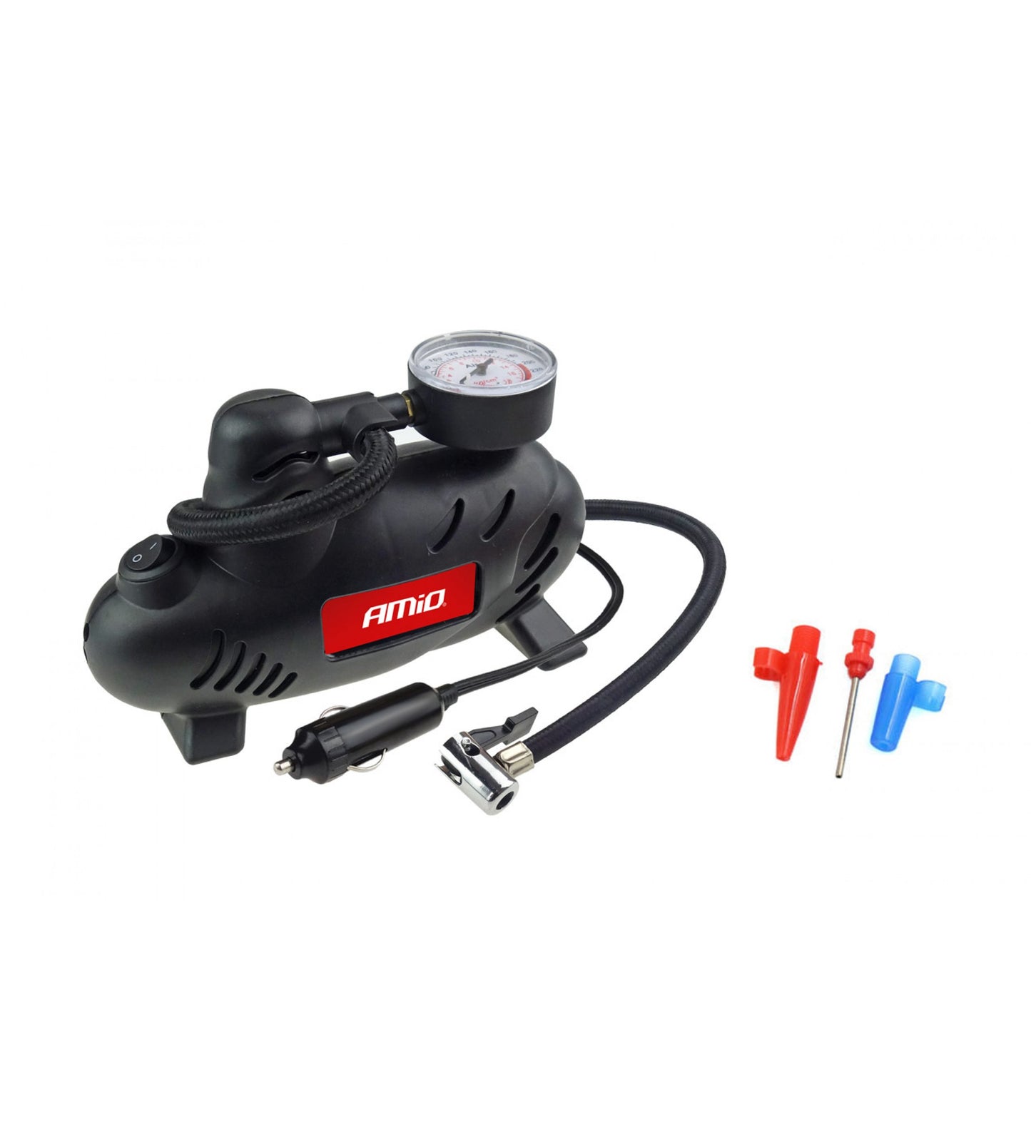 Mini compresor auto, 12V, manometru, compact si usor