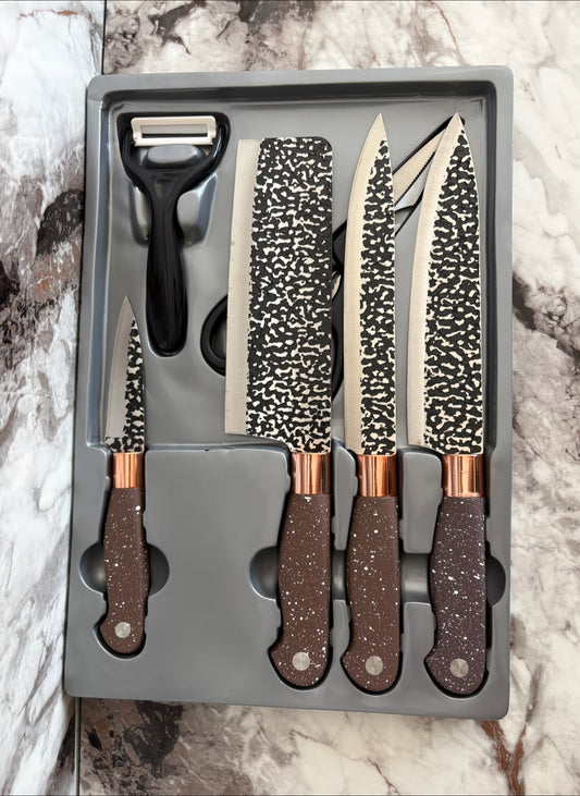 Set cuțite 6 Piese BASS Gri