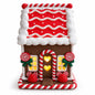 Căsuță Luminoasă din Turtă Dulce cu Acoperiș Roșu 12x12x18 cm