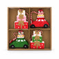 Set 4 ornamente de Crăciun – Cadouri și mașinuțe festive