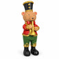 Figurină decorativă de Crăciun – Ursuleț muzicant 17,5 cm
