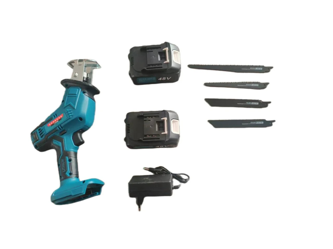 Fierastrau Sabie cu 48v cu 2 acumulatori Li-Ion, sistem quick release, valiza transport, Campion