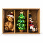 Set 3 ornamente de Crăciun – Ursuleț, brad și personaj festiv