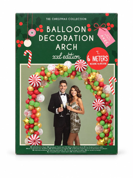 Set arcadă din baloane de Crăciun XXL – 6 m