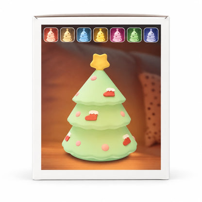 Lampă decorativă multicoloră – Brad de Crăciun 11x11x13 cm