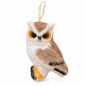 Ornament suspendabil de Crăciun – Bufniță alb-bej 9 cm