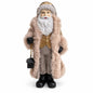 Figurină Moș Crăciun cu Felinar – Maro și Bej 30 cm