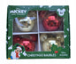 Set 4 globuri Disney Mickey Mouse – Roșu și auriu, efect mozaic