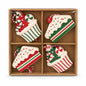 Set 4 ornamente de Crăciun – Brioșe și felii de tort