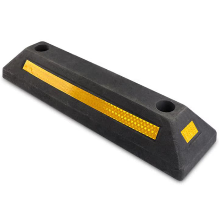 Separator de parcare, Cauciuc, 55x15x10cm, Negru/Galben