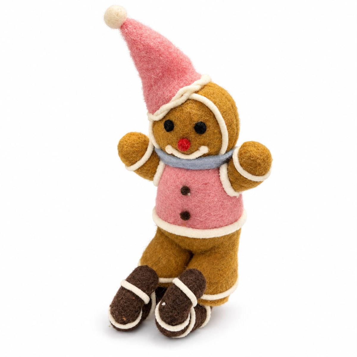 Figurină decorativă Turtă Dulce cu hăinuță roz 25 cm