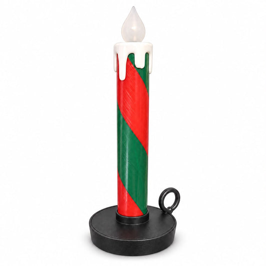 Lumânare decorativă LED spiralată – Roșu și verde 20 cm