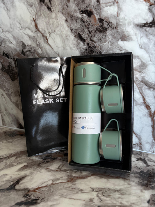 Termos 500ml cu Perete Dublu si 2 Căni