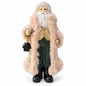 Figurină Moș Crăciun cu Felinar – Verde și Roz Pudrat 30 cm
