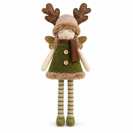 Figurină Zână/Înger decorativă de Crăciun – Verde 35 cm