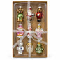 Set 9 mini ornamente din sticlă – Personaje festive